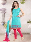 Sea Green Colour N F CHURIDAR 07 Stylish Casual Wear Designer Worked Readymade Salwar Suit Collection N F C 205 FIROZI